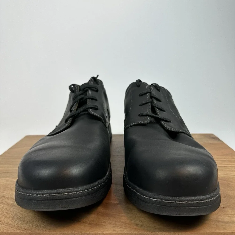 New Mens Timberland Pro Branston Black Oxford Alloy Safety Toe Shoes Sz 14‎ M